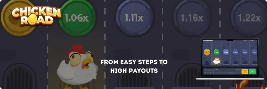 Comparison of easy and high difficulty settings in Chicken Road