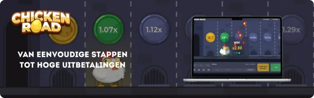 Vergelijking van eenvoudige en hoge moeilijkheidsinstellingen in Chicken Road